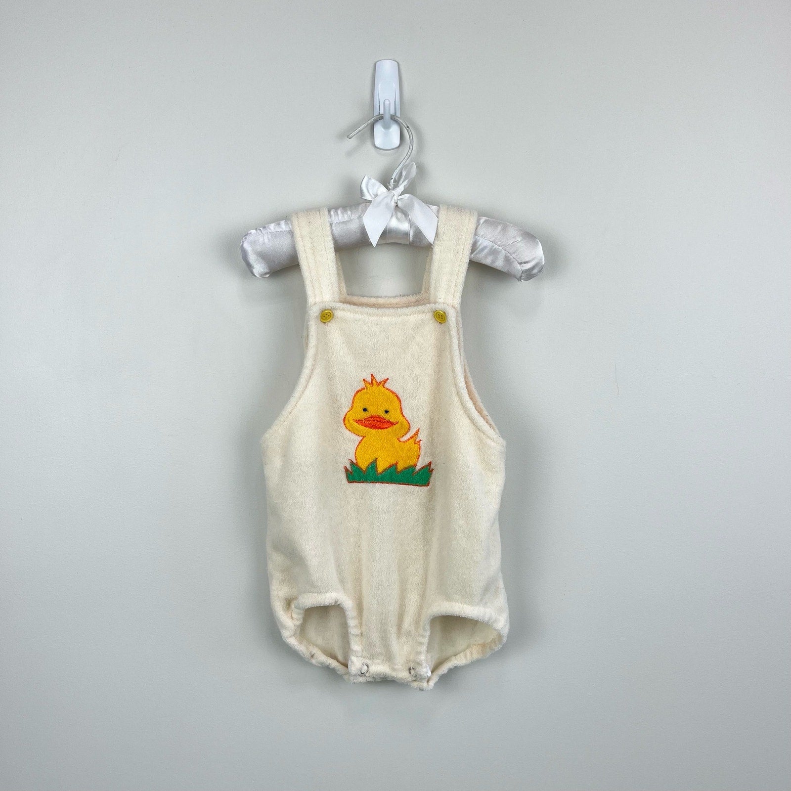 Vintage Snails & Tails Terry Duck Sun Suit Romper 24 Months