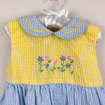 Load image into Gallery viewer, Vintage Samara Yellow Blue Seersucker Flower Dress 5T

