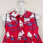Load image into Gallery viewer, Nantucket Kids Sleeveless Red Sailboat Dress 12-18 Months
