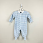 Load image into Gallery viewer, Kissy Kissy Blue Stripe Footie 9 Months
