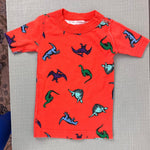Load image into Gallery viewer, Hanna Andersson Orange Dinosaur Short John Pajamas 90 cm 3T
