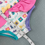 Load image into Gallery viewer, Vintage Gymboree Pastel Ruffle Bow Beach Romper Sun Suit Layette 0-3 Months
