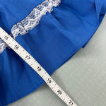 Load image into Gallery viewer, Vintage JM Rags Blue Smocked Ruffle Lace Party Dress 4T
