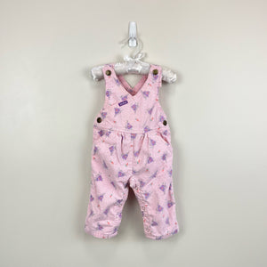 Vintage OshKosh B'gosh Pink Bunny Overalls 6-9 Months USA