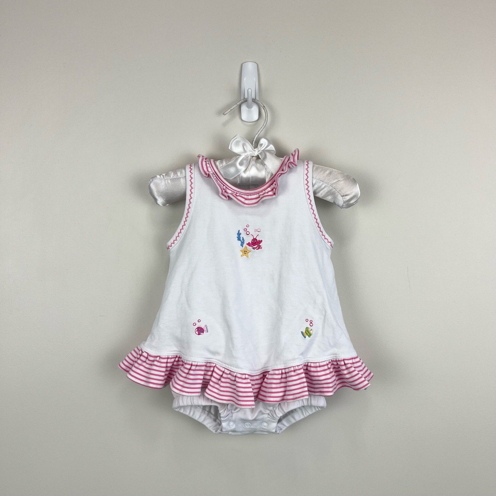 Kissy Kissy Ruffle Fish Romper 9 Months