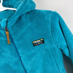 Load image into Gallery viewer, L.L. Bean Kids' Hi-Pile Fleece Jacket Teal Blue M 10-12
