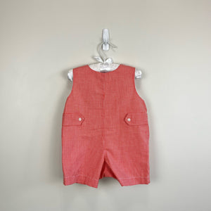 Sir Jon by Rosalina Smocked Alligator Shortall Romper 12 Months