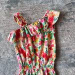 Load image into Gallery viewer, Mayoral Floral Ruffle Jumpsuit 4T
