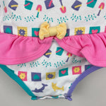 Load image into Gallery viewer, Vintage Gymboree Pastel Ruffle Bow Beach Romper Sun Suit Layette 0-3 Months
