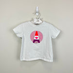 Load image into Gallery viewer, Jacadi Paris Girls Short Sleeve Aime Paris Tee Shirt Soft White 4T
