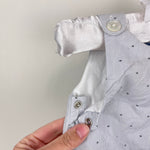 Load image into Gallery viewer, Jacadi Paris Quilted Gray Striped Bear Overalls 54 cm 1 Month
