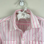 Load image into Gallery viewer, Vintage Esprit Mini Pink Umpire Stripe Short Sleeve Button Up Shirt M
