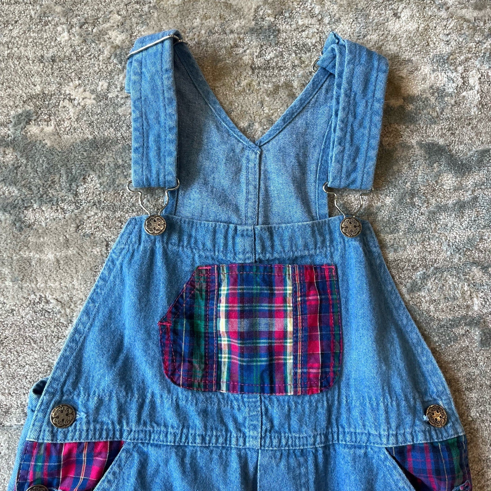 Vintage OshKosh B'gosh Tartan Blues Overalls 6