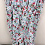 Load image into Gallery viewer, Mini Boden Linen-Cotton Ruffle Romper Surf Strawberry Ditsy 9-10
