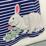 Load image into Gallery viewer, Mini Boden Applique Bunny Rabbit Stripe Dress 6-7
