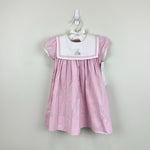 Load image into Gallery viewer, Strasburg Bunny Embroidered Square Collar Dress 18 Months NWT
