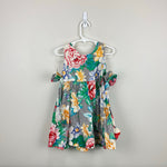 Load image into Gallery viewer, Vintage Polly Flinders Floral Wrap Bow Dress 5T USA
