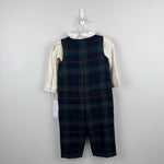 Load image into Gallery viewer, Ralph Lauren Cotton Bodysuit &amp; Plaid Overall Set 6-9 Months NWT
