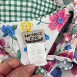 Load image into Gallery viewer, Vintage Rachel's Kids Floral Gingham Ruffle Dress 5T
