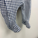 Load image into Gallery viewer, Ralph Lauren Baby Shawl Collar Houndstooth Navy Footie Coverall 3 Months
