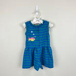 Load image into Gallery viewer, Vintage Florence Eiseman Neiman Marcus Striped Fish Romper XL
