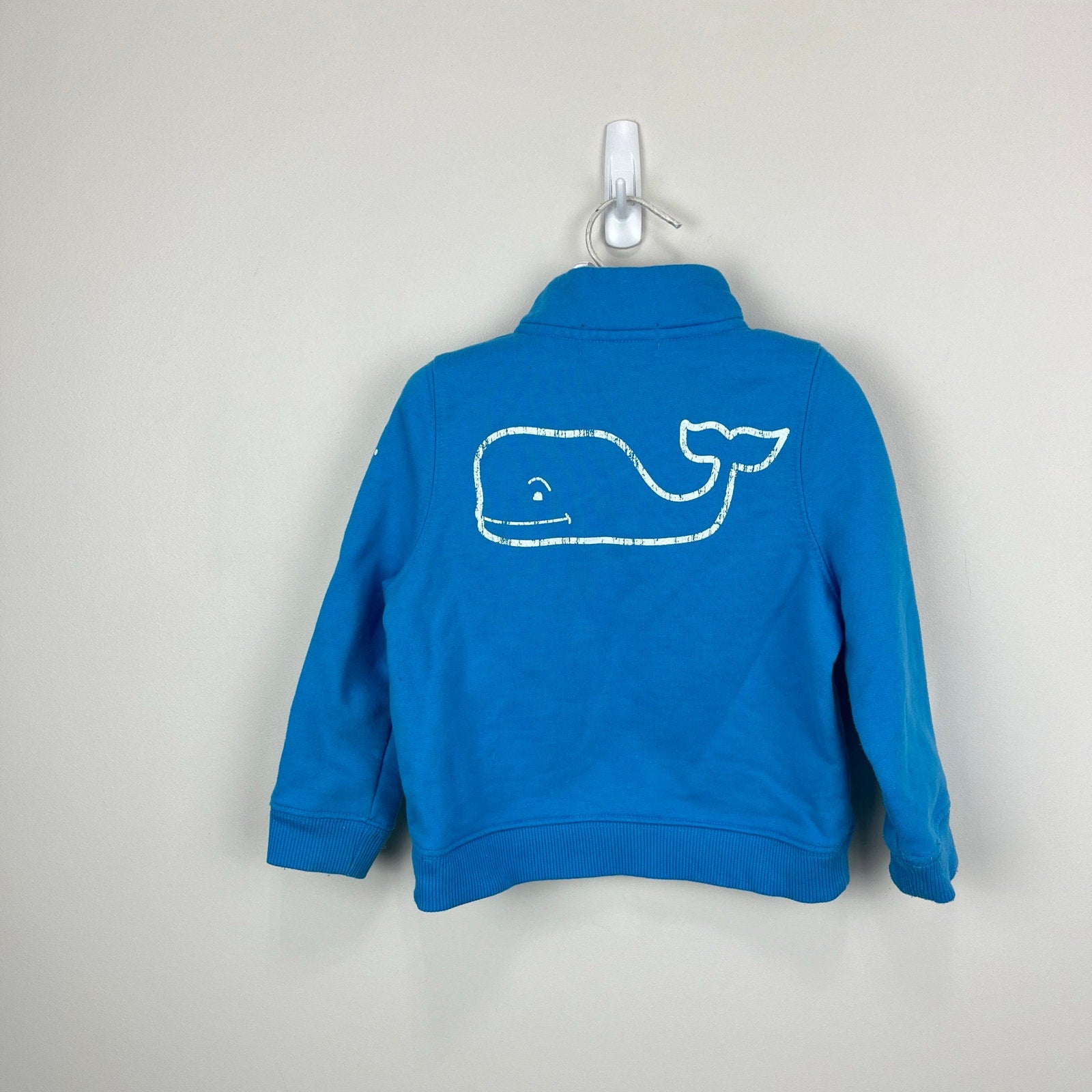 Vineyard Vines Vintage Whale Blue Quarter Zip Pullover Sweatshirt 2T