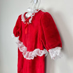 Load image into Gallery viewer, Vintage Carter's Red Velvet Footie 6 Months USA
