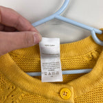 Load image into Gallery viewer, Hanna Andersson Mustard Yellow Cotton Cardigan Sweater 130 cm 8
