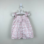 Load image into Gallery viewer, Vintage Janie and Jack Smocked Pink Floral Flutter Sleeve Dress 3-6 Months

