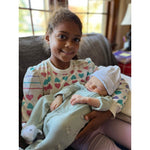 Load image into Gallery viewer, Vintage Gitano Eva Hearts &amp; Striped Pullover M
