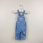Load image into Gallery viewer, Vintage Carter's Blue Striped Tiger Car Overalls 6 Months USA
