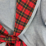 Load image into Gallery viewer, Vintage Polly Flinders Chambray Ruffle Plaid Dress 6
