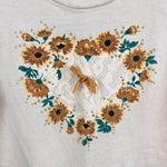 Load image into Gallery viewer, Vintage Too Sweet Short Sleeve Sunflower Heart T-Shirt 3T USA
