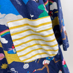 Load image into Gallery viewer, Mini Boden Educational Jersey Pocket Tunic Starboard Blue When I Grow Up 6-7
