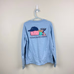 Load image into Gallery viewer, Vineyard Vines Long Sleeve Whale Pocket T-Shirt Blue School 7
