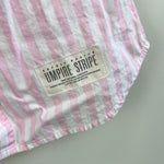 Load image into Gallery viewer, Vintage Esprit Mini Pink Umpire Stripe Short Sleeve Button Up Shirt M
