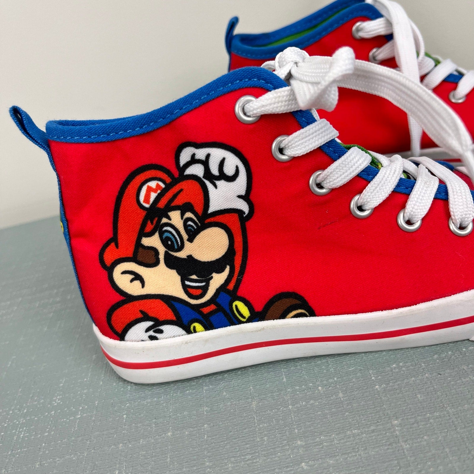 Nintendo Super Mario Bros High Top Luigi and Mario Sneakers 1