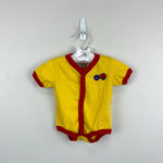 Load image into Gallery viewer, Simply Basic Yellow Tractor Bodysuit Romper 0-3 Months
