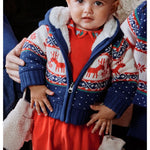 Load image into Gallery viewer, Hanna Andersson Gnome Hood Holiday Sweater Jacket Dear Deer 60 cm 3-6 Months
