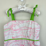 Load image into Gallery viewer, Lilly Pulitzer Girls Little Franco Dress Hotty Pink Alligator Grrrowl Embroidered 8
