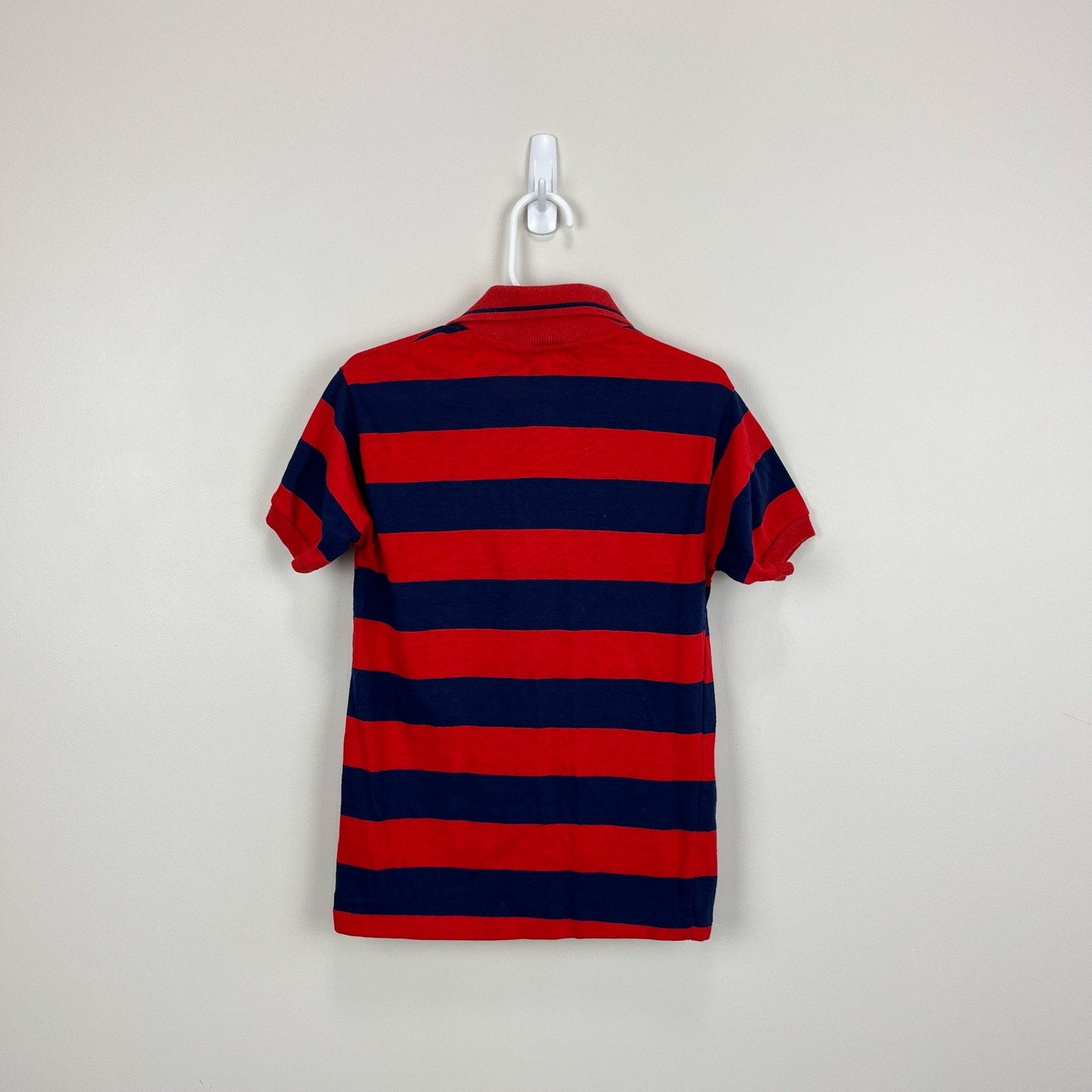 Vintage b.o.g. Red and Blue Striped Polo Shirt 10 USA