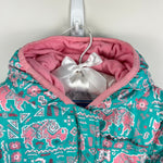 Load image into Gallery viewer, Columbia Snuggly Bunny Bunting Down Snow Suit Pink Green Animals 6-12
