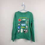Load image into Gallery viewer, Mini Boden Educational Glow T-shirt Deep Grass Green Fossils 9-10
