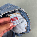 Load image into Gallery viewer, Vintage Levi's 560 Loose Fit Regular Orange Tab Blue Jean Shorts 4T USA
