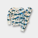 Load image into Gallery viewer, Hanna Andersson Holiday Long John Pajama Set Ski Slope 90 cm 3T
