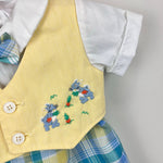 Load image into Gallery viewer, Vintage Good Lad of Philadelphia Plaid Bunny Suit Romper 3-6 Months USA
