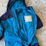 Load image into Gallery viewer, L.L. Bean Kids Navy &amp; Teal Snow Suit 2T
