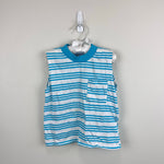 Load image into Gallery viewer, Kids Classics Sports Blue Striped Tank Top 6
