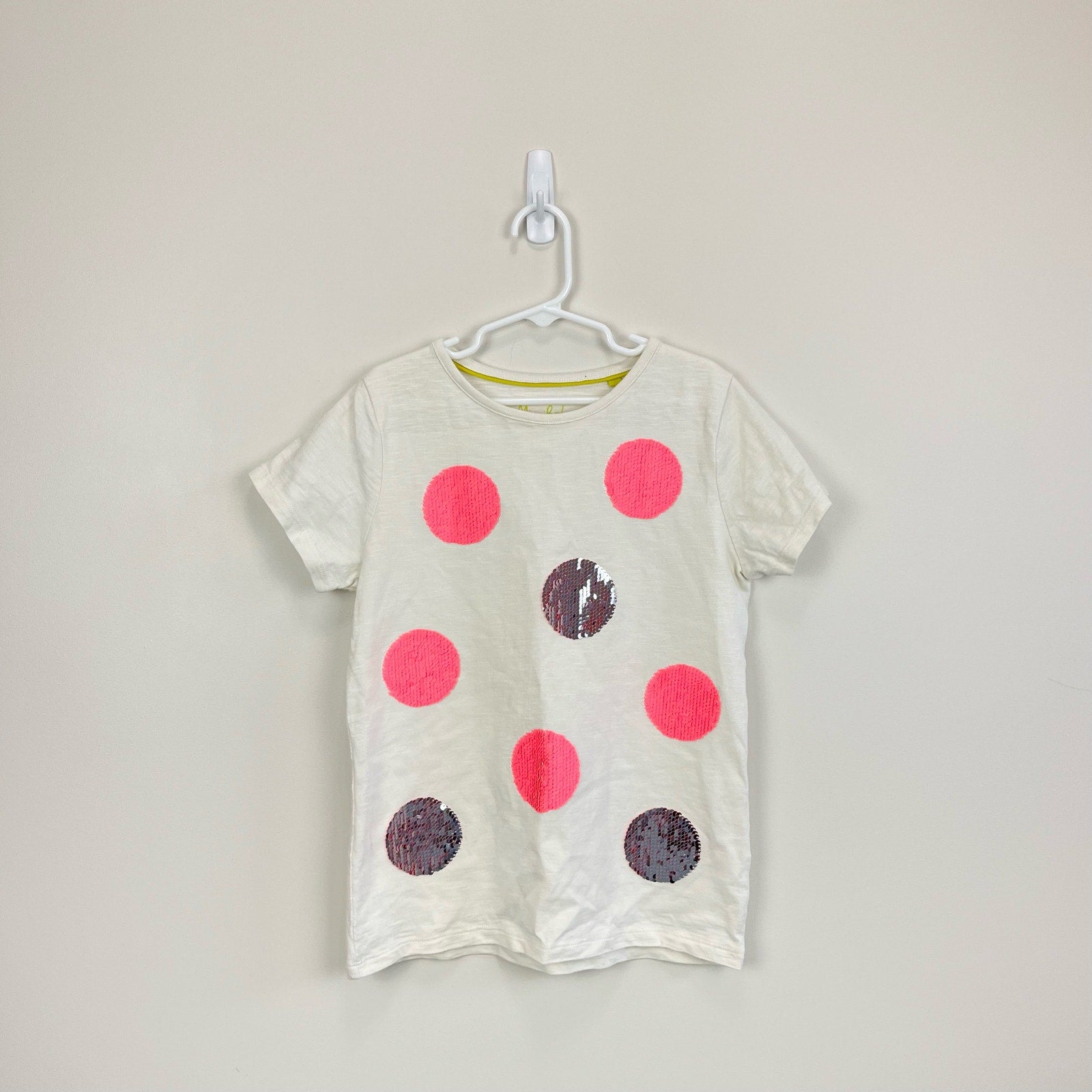 Mini Boden Sequin Flip Dot Tee 9-10