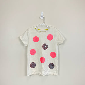 Mini Boden Sequin Flip Dot Tee 9-10